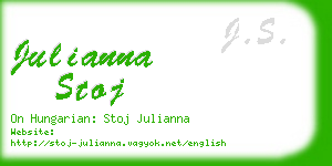julianna stoj business card